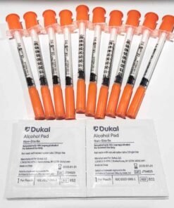 Pack of 10: 0.5ml insulin Syringes 30G x 5/16" + FREE Alcohol pads